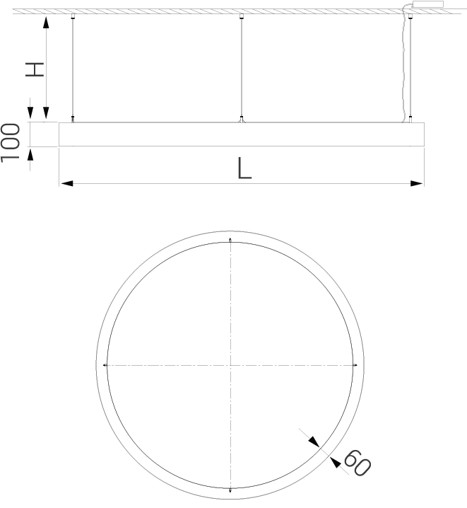 картинка Светодиодный светильник YZKi120-w65 