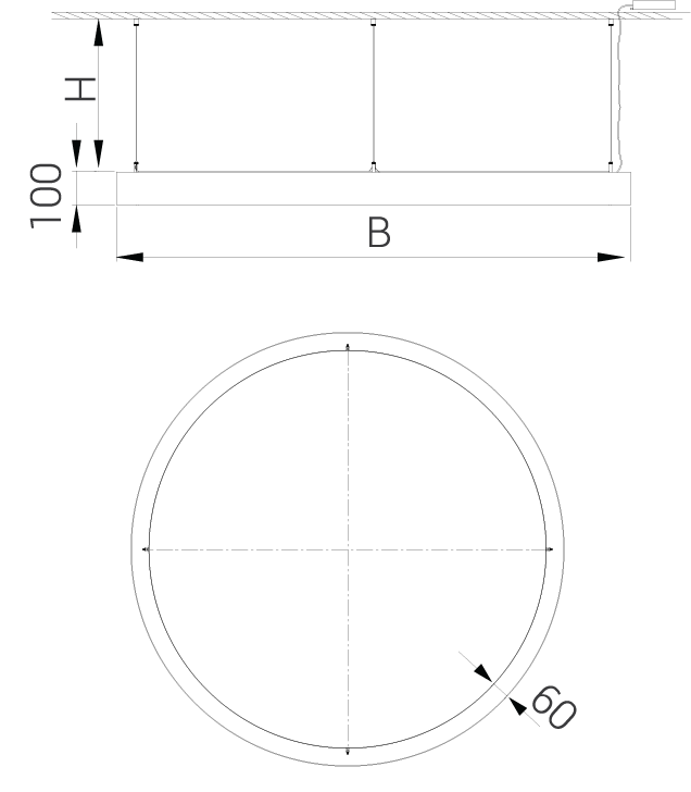 картинка Светодиодный светильник YZKd90-w40 