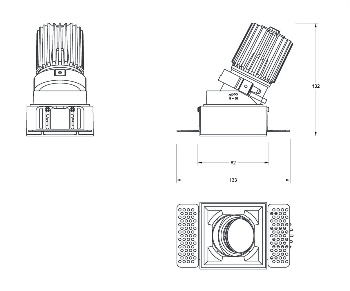 картинка Светодиодный светильник MR1215 (квадратная рамка) 